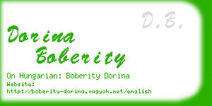 dorina boberity business card
